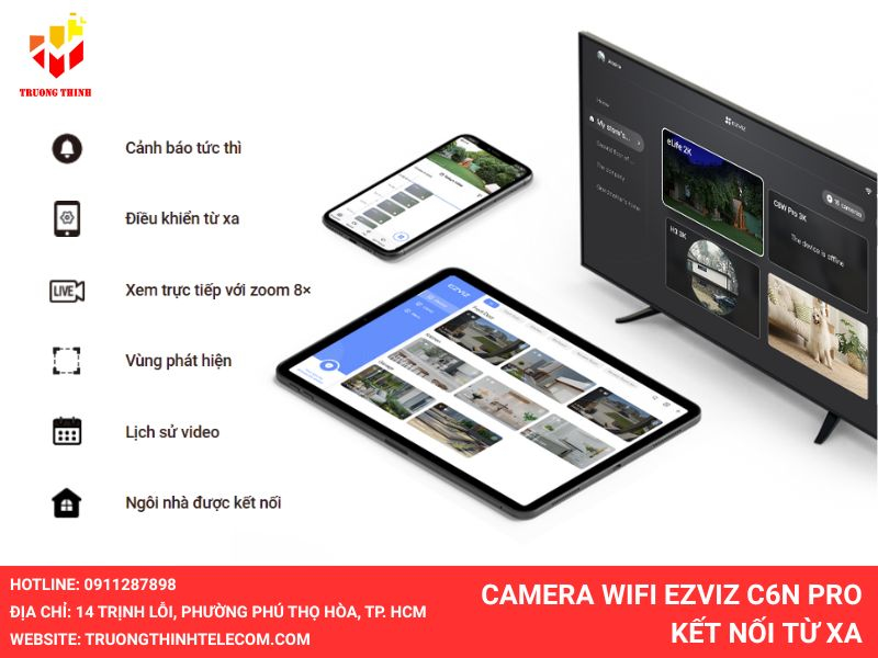Camera WiFi EZVIZ C6N Pro kết nối từ xa