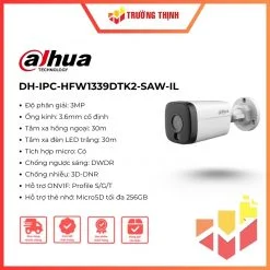 Camera Dahua DH-IPC-HFW1339DTK2-SAW-IL