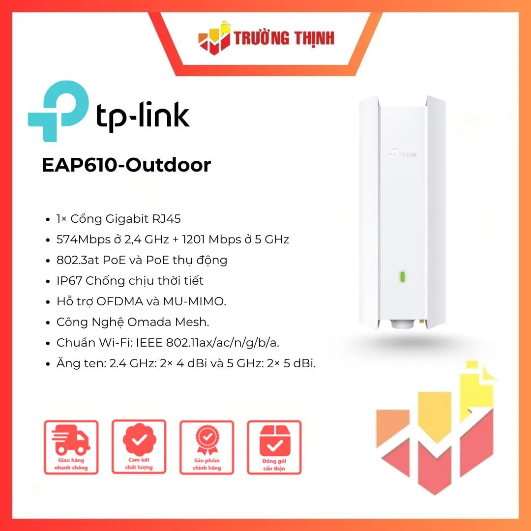 Access Point WiFi 6 Chuẩn AX1800 TP-Link EAP610-Outdoor