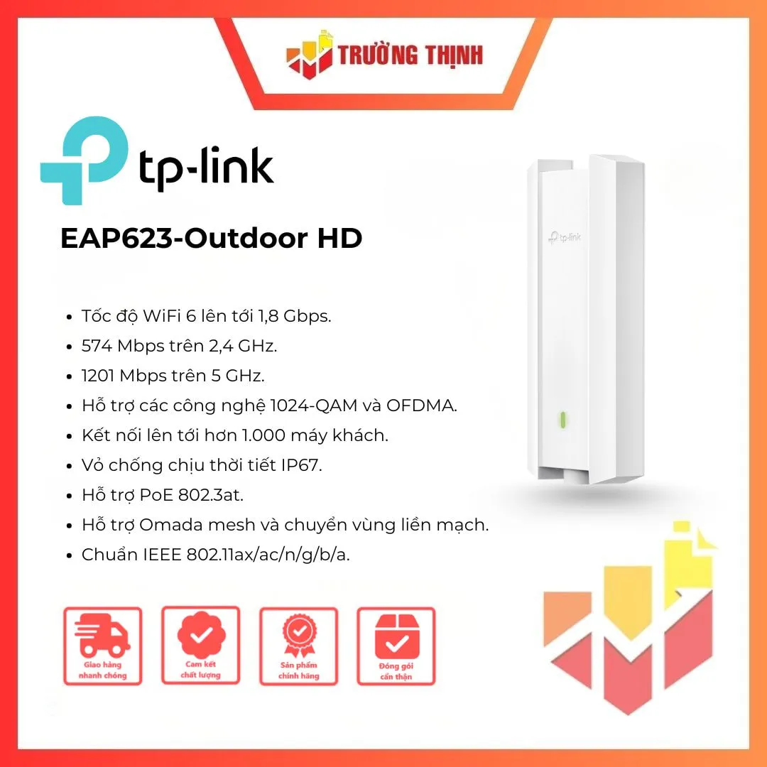 Access Point Wi-Fi 6 AX1800 TP-Link EAP623-Outdoor HD