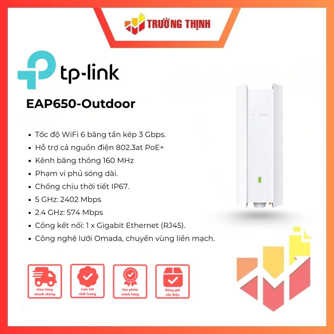 Bộ Phát Wifi 6 Ngoài Trời TP-Link EAP650-Outdoor