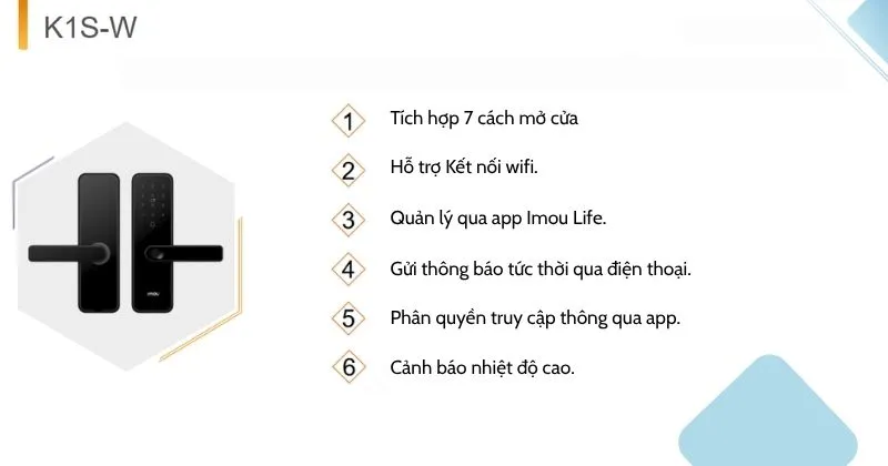 Khóa cửa K1S-W