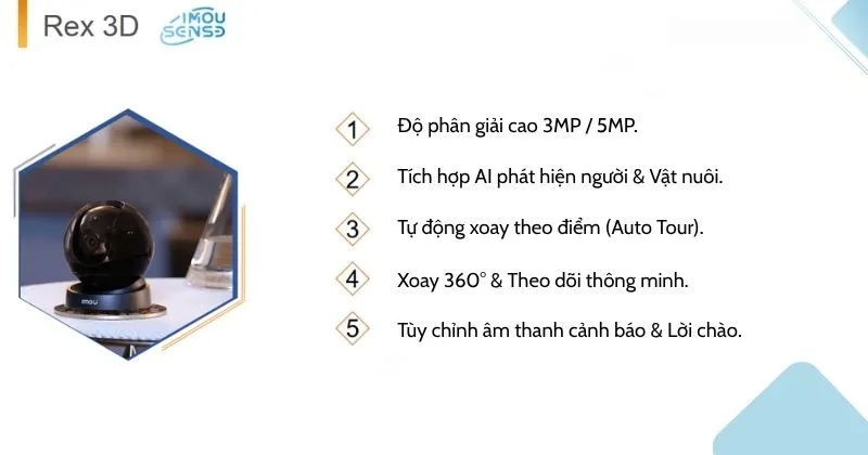Thiết bị nhà thông minh Imou Rex 3D