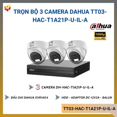 Trọn bộ 3 camera Dahua TT03-HAC-T1A21P-U-IL-A
