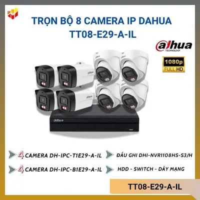 Trọn bộ 8 camera IP Dahua TT08-E29-A-IL