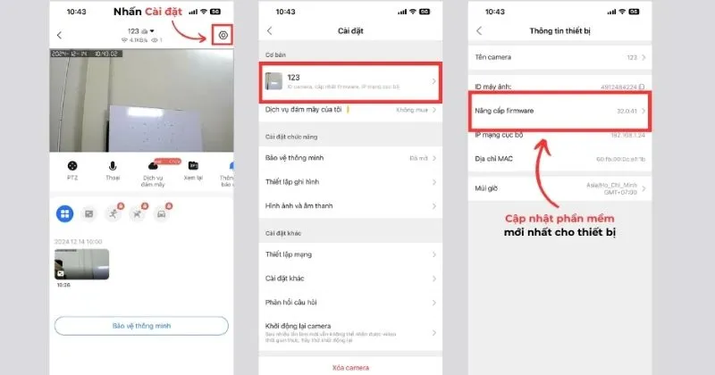Cập nhật lại phần mềm cho camera Yoosee