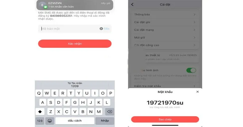 Nhập mã OTP gửi về điện thoại và nhấn xác nhận để nhận mã xác thực
