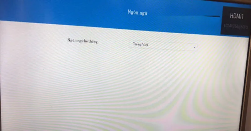 Chọn ngôn ngữ cho đầu ghi hình