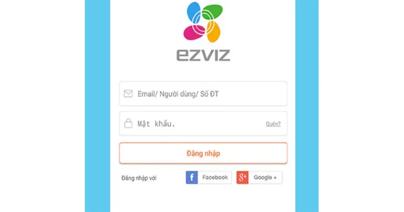 Đăng nhập vào tài khoản EZVIZ