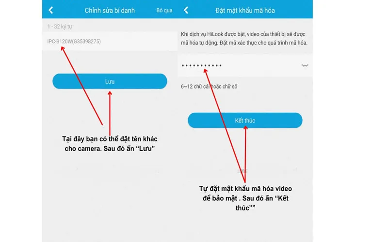 Đặt tên cho camera