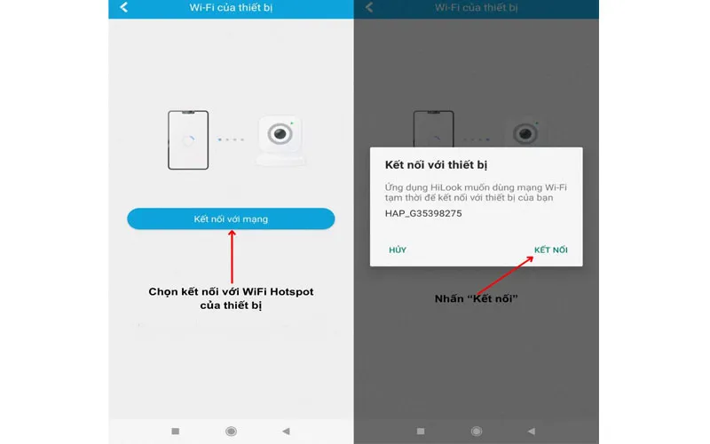 Kết nối điện thoại và camera qua Wifi