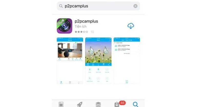 Tìm kiếm từ khóa p2pcamplus và nhấn tải xuống