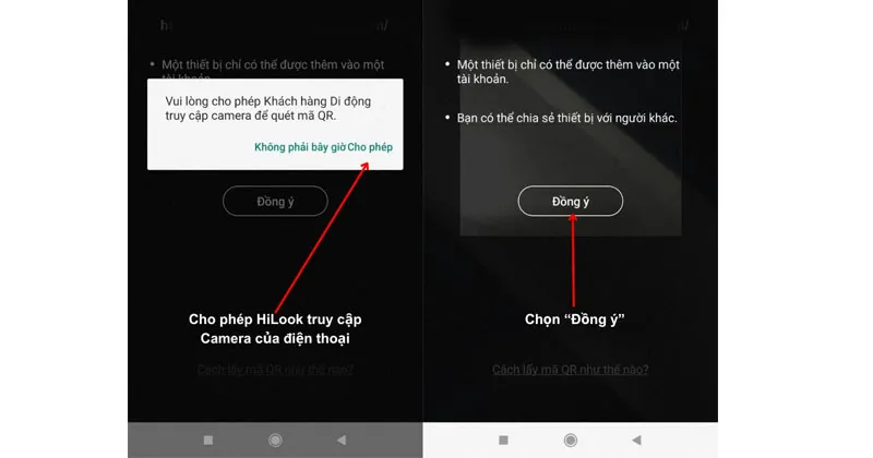 Truy cập vào camera điện thoại
