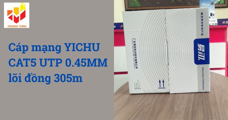 Cáp mạng YICHU CAT5 UTP 0.45MM lõi đồng 305m CAT 5E UTP 0.45MM
