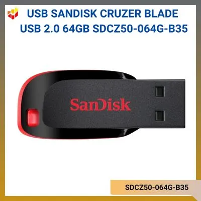 USB SanDisk Cruzer Blade CZ50 USB 2.0 64GB SDCZ50-064G-B35