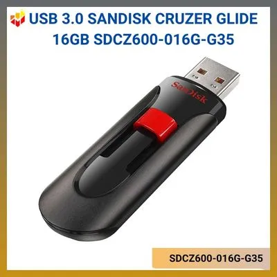 USB 3.0 SanDisk Cruzer Glide 16GB CZ600 SDCZ600-016G-G35