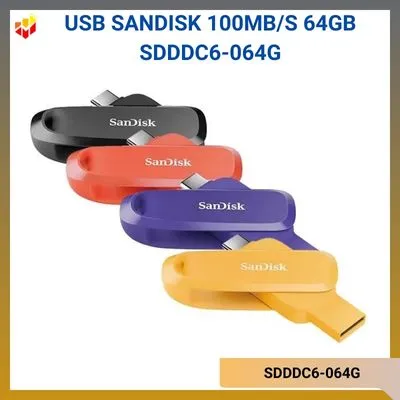 USB SanDisk Dual Drive & Phone Drive 100MB/s 64GB SDDDC6-064G