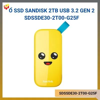 Ổ SSD SanDisk gắn ngoài 2TB USB 3.2 Gen 2 SDSSDE30-2T00-G25F