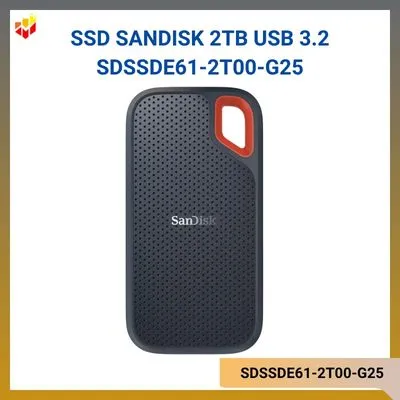Ổ SSD Sandisk gắn ngoài 2TB USB 3.2 SDSSDE61-2T00-G25