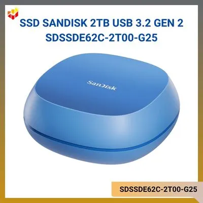 Ổ SSD SanDisk gắn ngoài 2TB USB 3.2 Gen 2 SDSSDE62C-2T00-G25