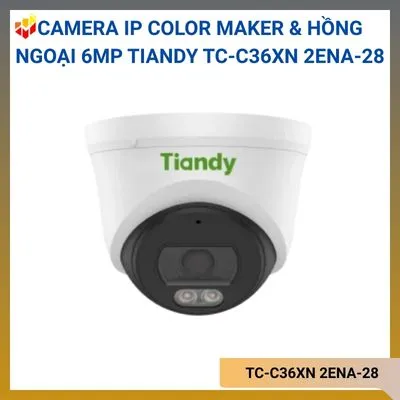 Camera IP Dome 6MP Tiandy (TC-C36XN 2ENA-28) Color Maker