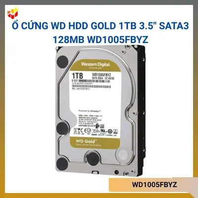 Ổ cứng WD HDD GOLD 1TB 3.5" Sata3 128MB WD1005FBYZ