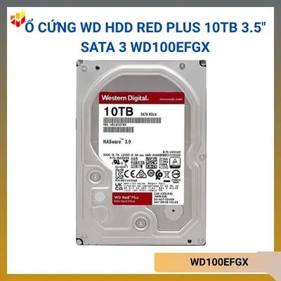 Ổ cứng WD HDD Red Plus 10TB 3.5" SATA 3 WD100EFGX