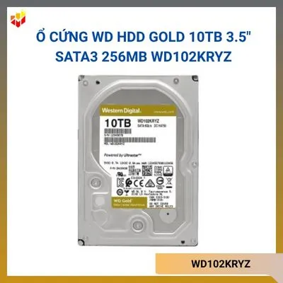 Ổ cứng WD HDD GOLD 10TB 3.5" Sata3 256MB WD102KRYZ