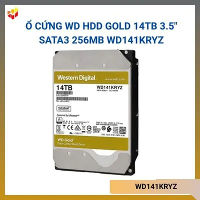 Ổ cứng WD HDD GOLD 14TB 3.5" Sata3 256MB WD141KRYZ