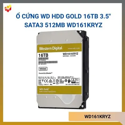 Ổ cứng WD HDD GOLD 16TB 3.5" Sata3 512MB WD161KRYZ