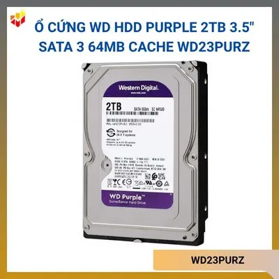 Ổ cứng WD HDD Purple 2TB 3.5" SATA 3 64MB Cache WD23PURZ
