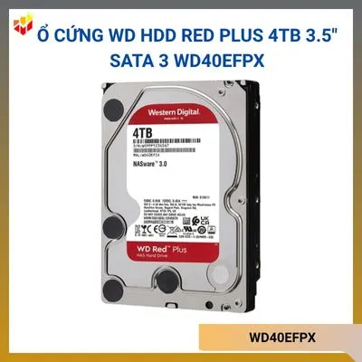 Ổ cứng WD HDD Red Plus 4TB 3.5" SATA 3 WD40EFPX