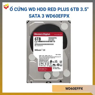 Ổ cứng WD HDD Red Plus 6TB 3.5" SATA 3 WD60EFPX