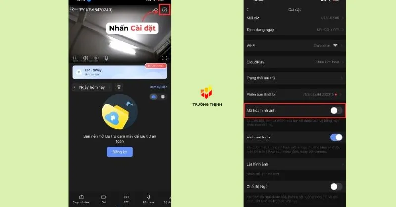 Tại phần Cài đặt bảo mật, bạn sẽ thấy phần Mã hóa hình ảnh để kích hoạt mã hóa
