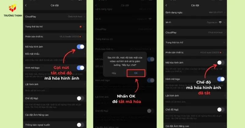 Tắt mã hóa hình ảnh