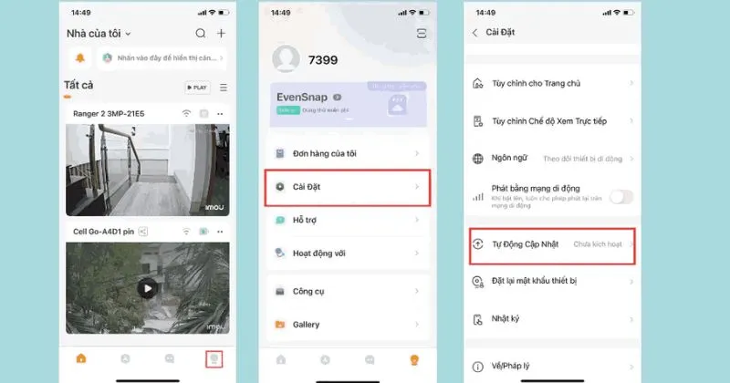 Cập nhập firmware cho camera