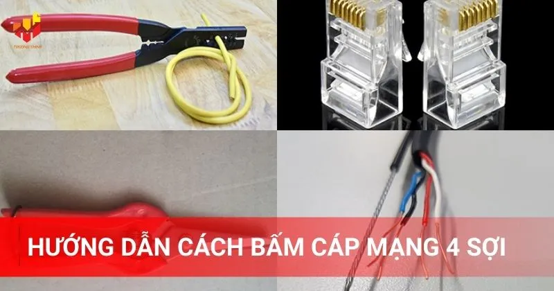 Hướng dẫn cách bấm cáp mạng 4 sợi