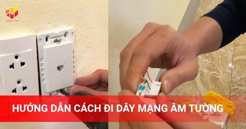 Hướng dẫn cách bấm dây mạng âm tường