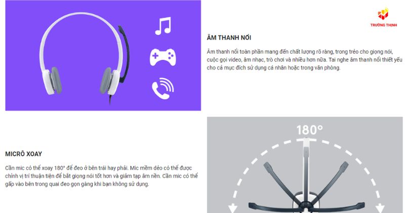 Tính năng nổi bật của tai nghe H150