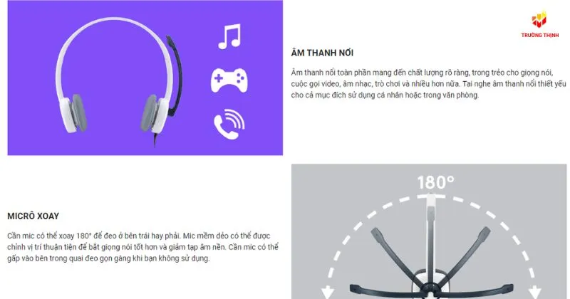 Tính năng nổi bật của tai nghe H150