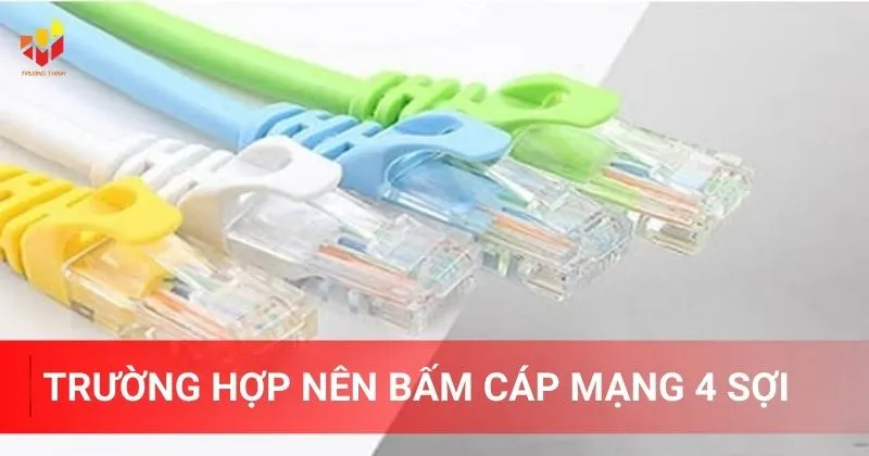 Trường hợp nên bấm cáp mạng 4 sợi