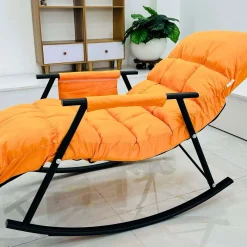 Ghế bập bênh thư giãn khung kim loại, có nệm Sumika 663