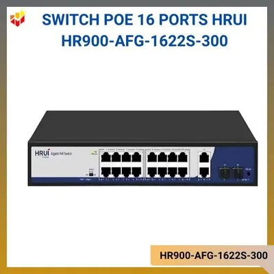 Switch PoE 16 ports 10/100/1000M Hrui HR900-AFG-1622S-300