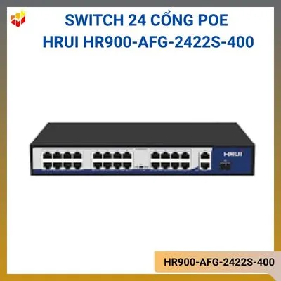 Switch 24 cổng PoE 10/100/1000M Hrui HR900-AFG-2422S-400