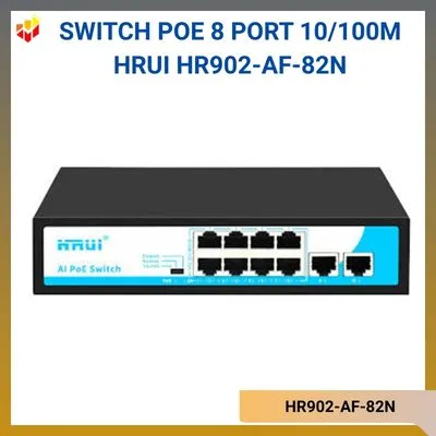 Switch PoE 8 Port 10/100M Hrui HR902-AF-82N
