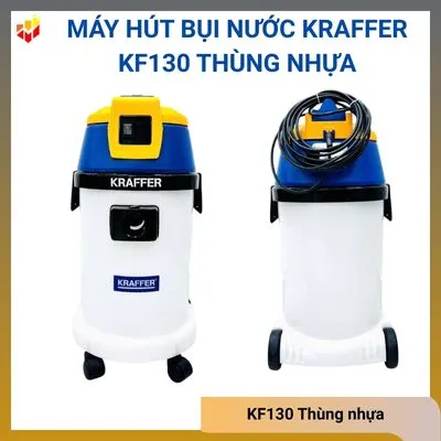 Máy hút bụi nước công nghiệp Kraffer KF130 Thùng nhựa