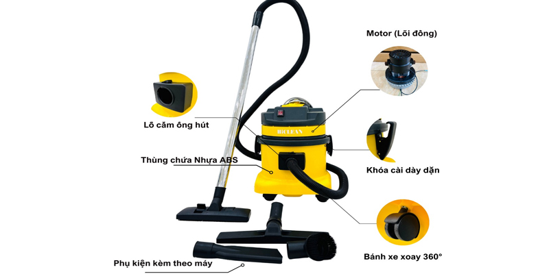 Máy hút bụi công nghiệp Hiclean HC15P