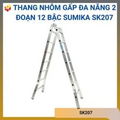 Thang nhôm gấp đa năng 2 đoạn 12 bậc Sumika SK207