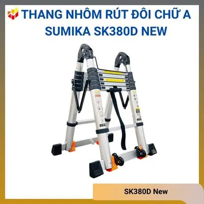 Thang nhôm rút đôi chữ A Sumika SK380D New