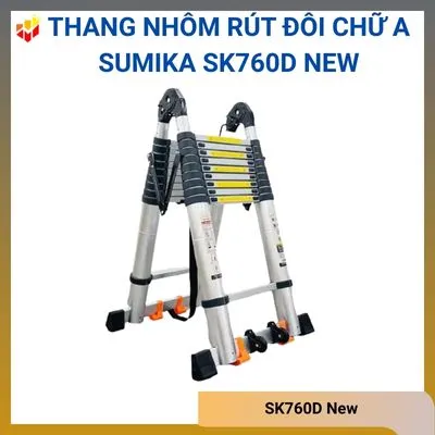 Thang nhôm rút đôi chữ A Sumika SK760D New